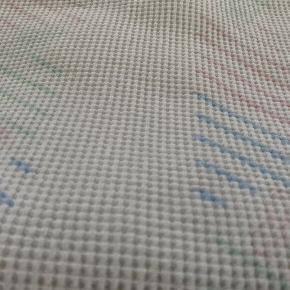 Vintage Baby Morgan Cozy‎ Bear Pastel Blanket Thermal Waffle Weave Security EUC - Picture 4 of 16